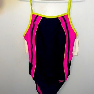 stretchy spaghetti strap 1 piece swimsuit. True to size with adjustable straps